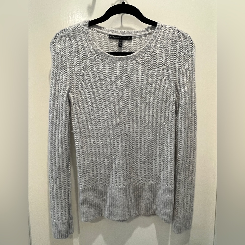 WHBM Grey Sparkly Sweater